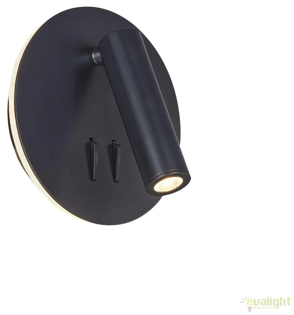 Aplica moderna cu iluminat LED ambiental Ios 176, negru MYC176-WL-01-6W-B