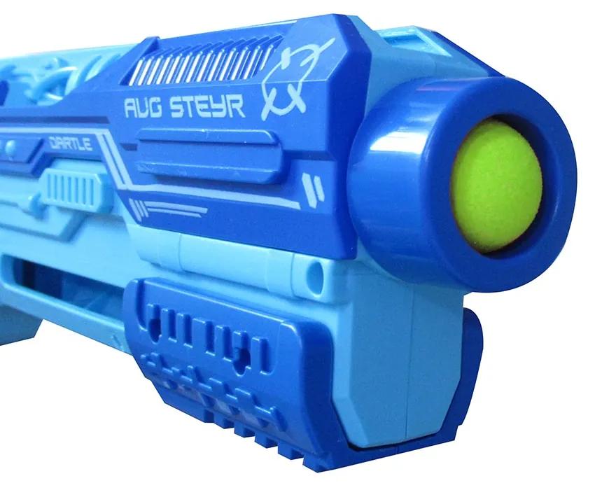 Arma de jucarie cu accesorii-albastru