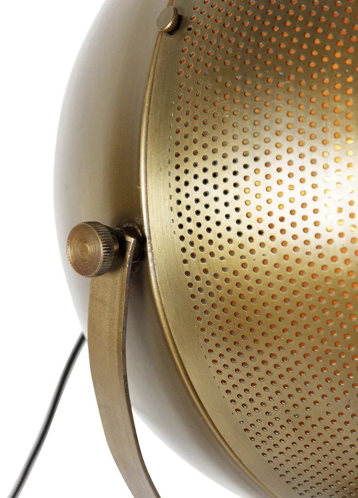 Lampă de podea industrială din bronz cu lemn reglabil - Haicha