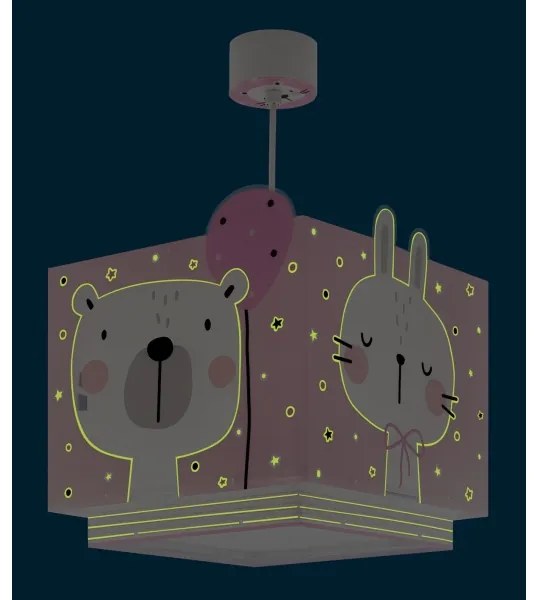 Lustră pe cablu JUNGLE 1xE27/15W/230V roz Dalber 63112S