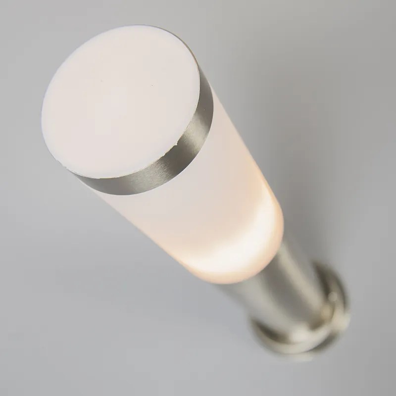 Lampă de exterior pe stâlp din oțel 45 cm IP44 - Rox cu țăruș de pământ și glande de cablu