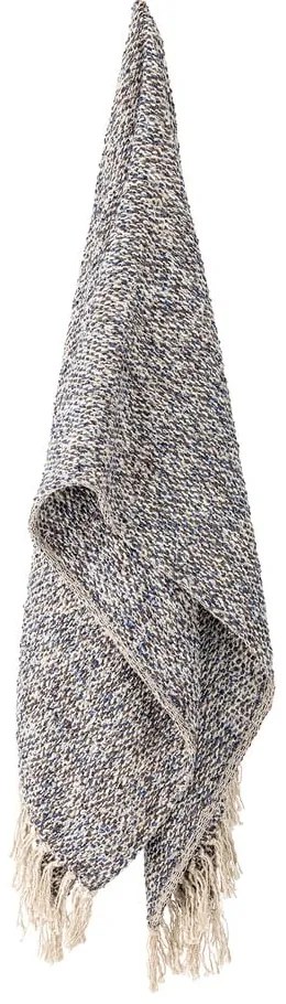 Pătură albastru prăfuit din amestec de in 130x160 cm Ocean – Bloomingville