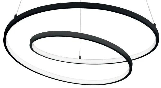Lustra LED suspendata design circular Oz sp d80 on-off 2700k negru