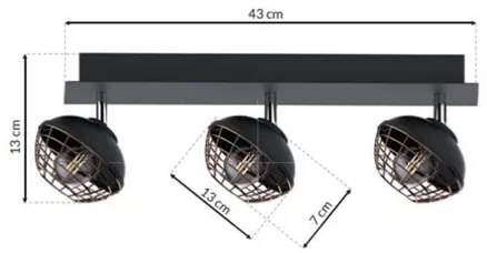 Lampă spot LOGAN 3xE14/40W/230V