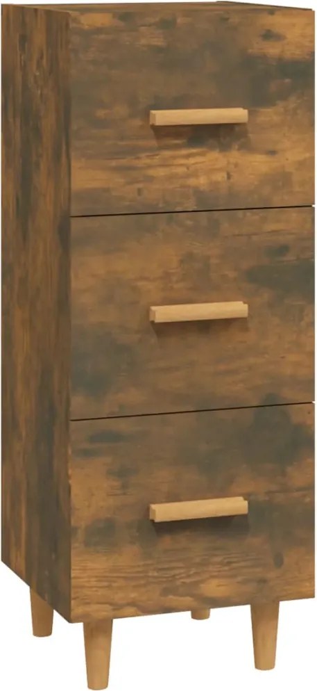 vidaXL Servantă, stejar fumuriu, 34,5x34x90 cm, lemn compozit