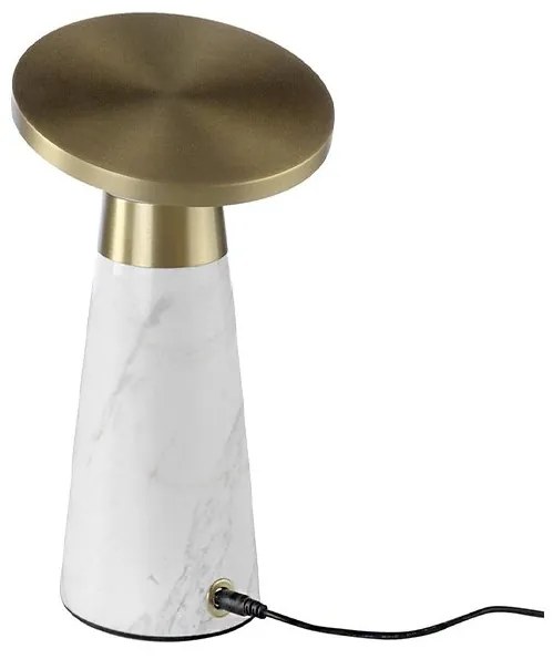 Veioza, Lampa de masa design LUX LED dimabil Calacatta marble white
