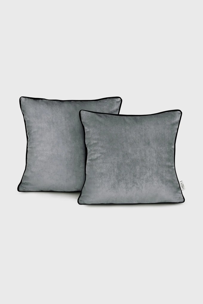 2PACK Față de pernă Velvet negru 45x45 cm