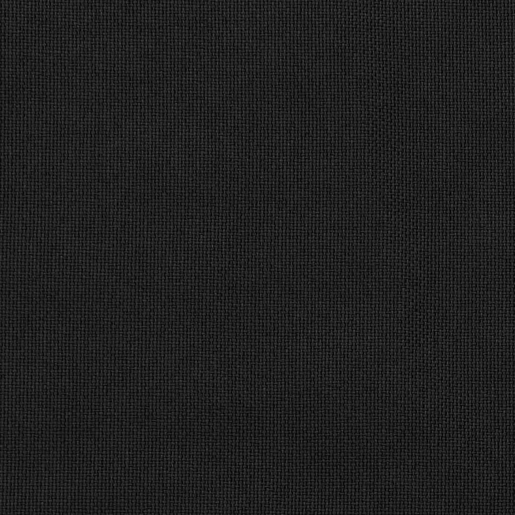 Perdele opace aspect panza, carlige, 2 buc., negru, 140x225 cm 2, Negru, 140 x 225 cm