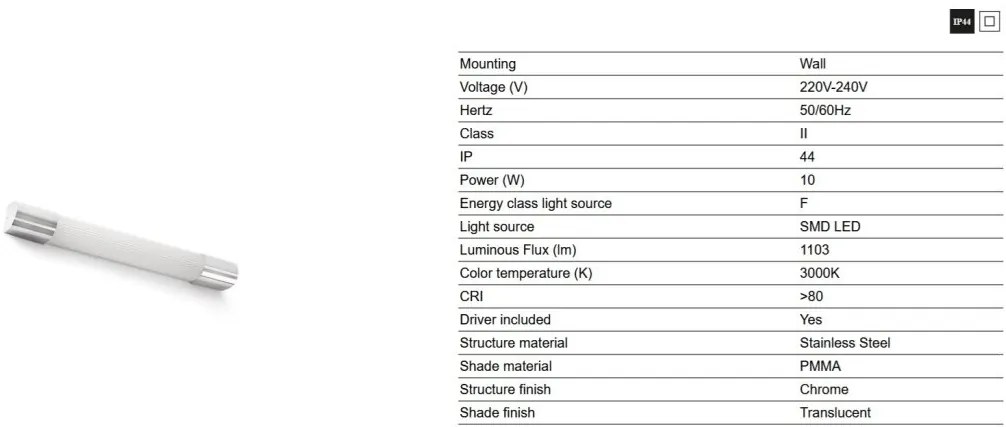Aplica LED pentru baie IP44 KIVA L-60cm