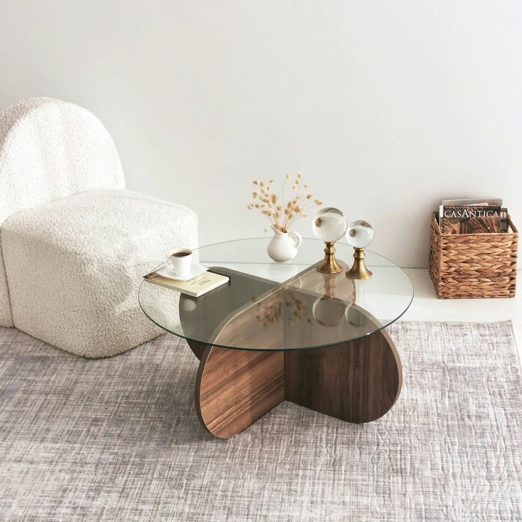 Masă de cafea Bubble Walnut