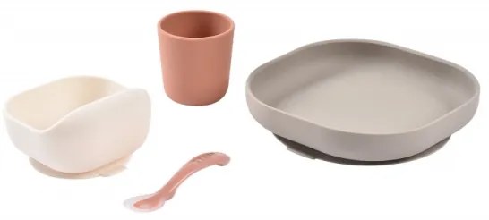 Beaba - Set de masă pentru copii Terracotta, 4 piese