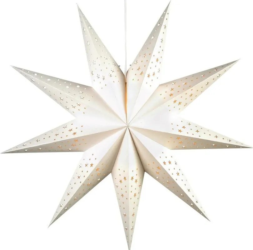 Decorațiune luminoasă albă ø 75 cm cu model de Crăciun Solvalla – Markslöjd