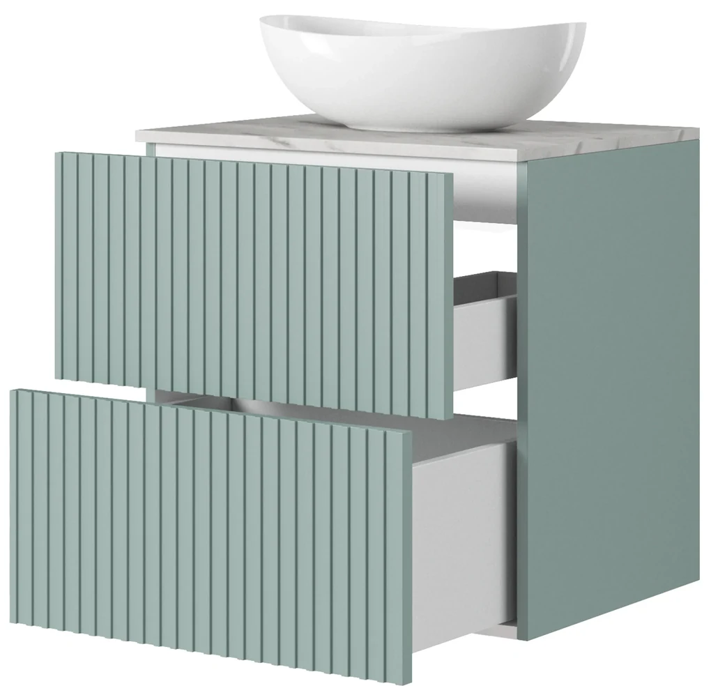 Dulap suspendat sub chiuvetă Nicole 60 cm - salvie MDF