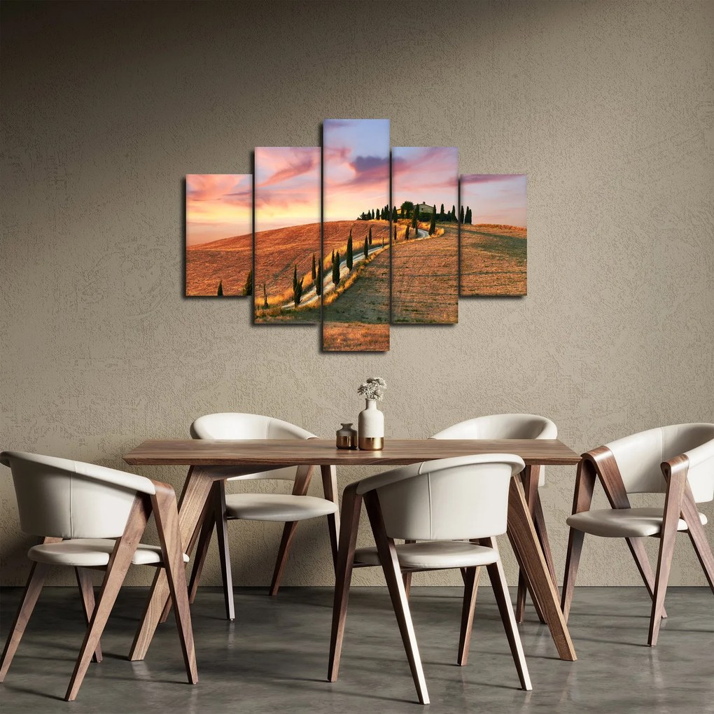 Tablou - Casa pe deal Toscana, Italia (150x105 cm)