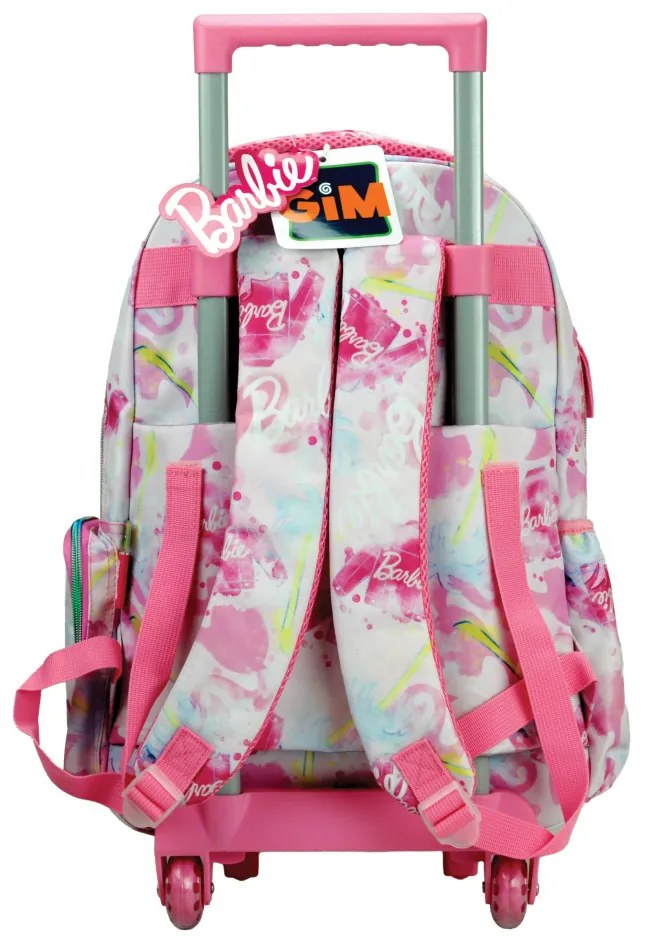 Barbie Paints rucsac școlar pe roți, 46 cm