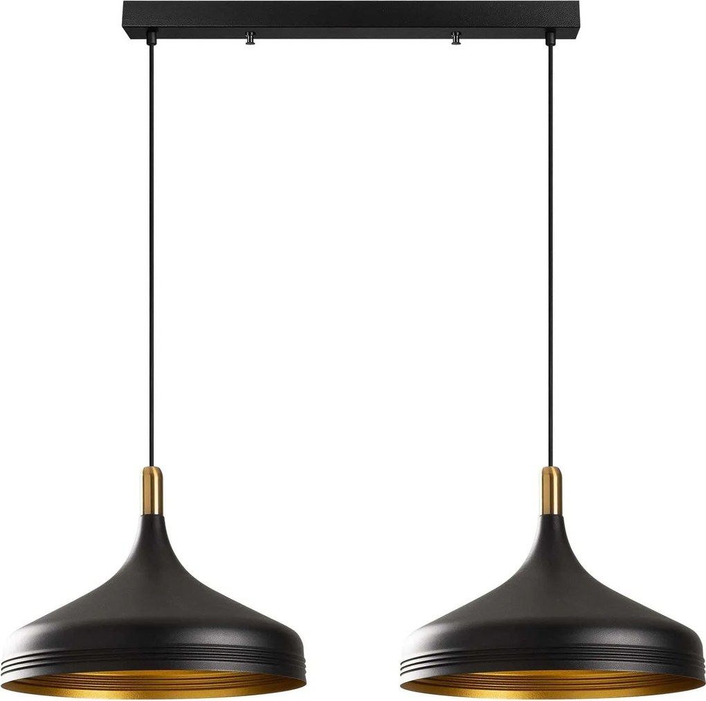 Lustra SAGLAM 3777, negru, metal, 68x36x42-132 cm