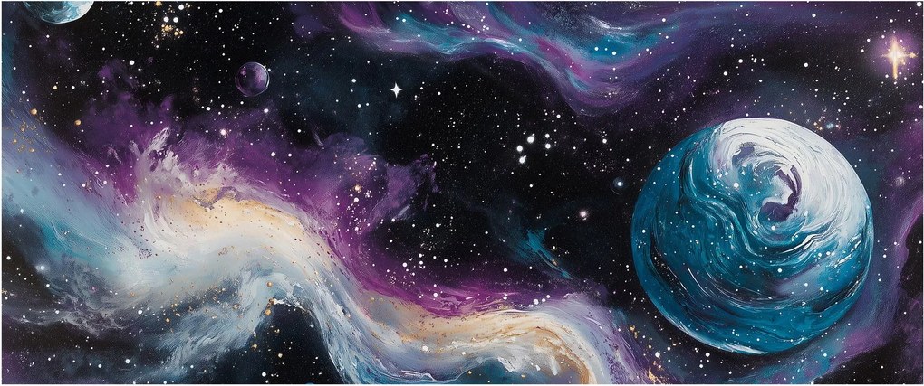 Tablou - Univers pictat (120x50 cm)