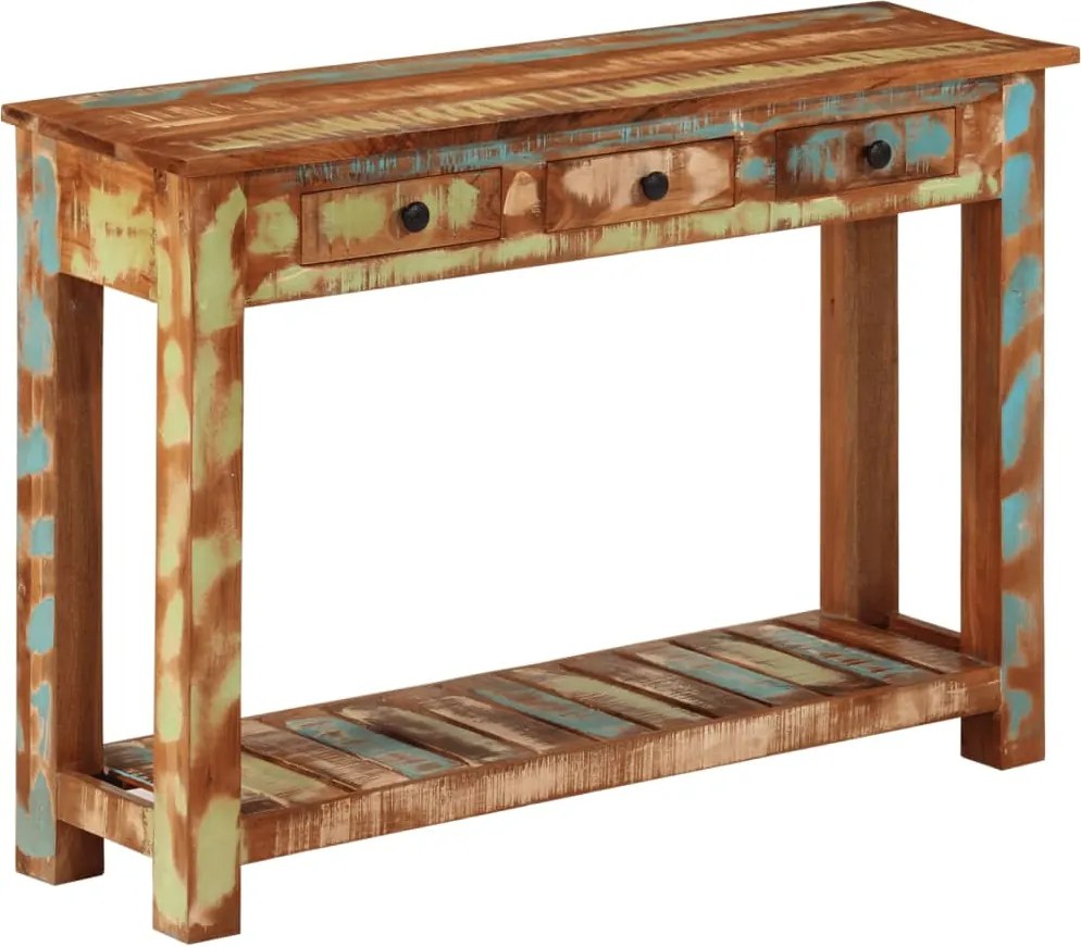 vidaXL Masă consolă, 110x30x76 cm, lemn masiv reciclat