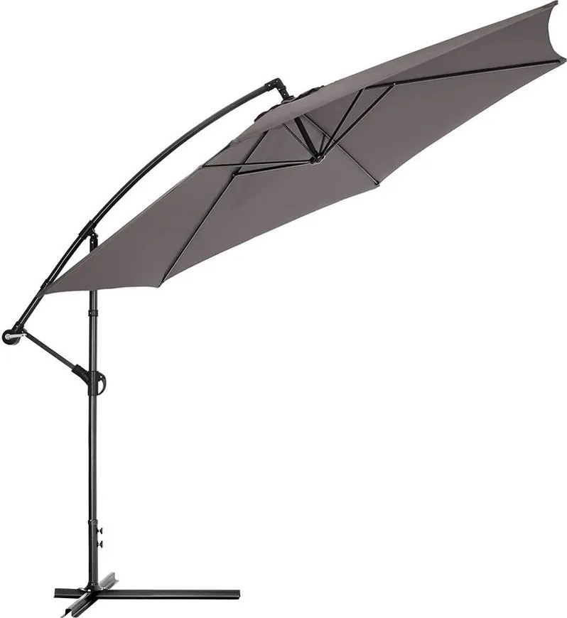 Umbrelă de soare mare, reglabilă, AVENBERG SUNNY 300, diametru 3M, gri