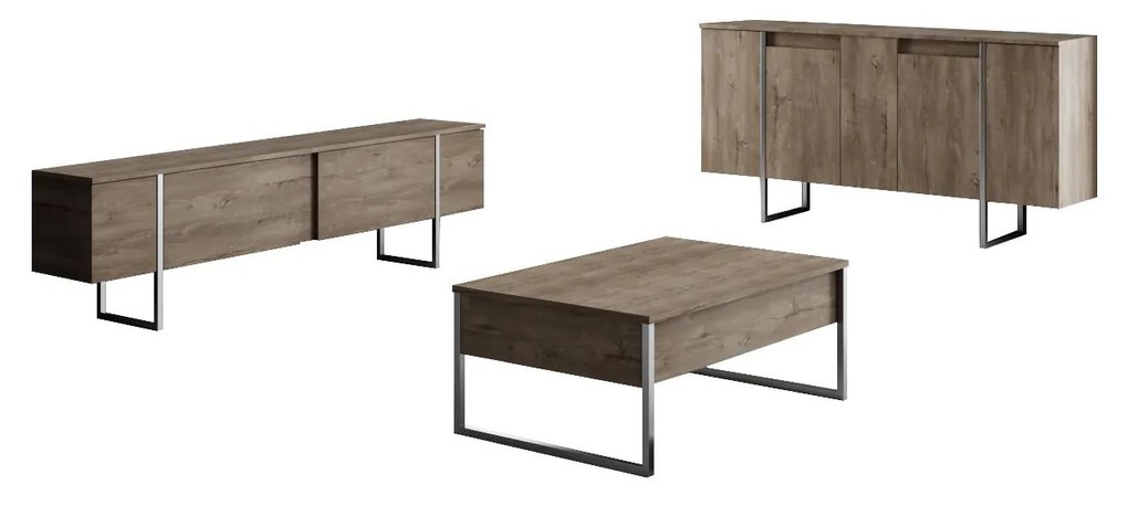 Mobilier living Luna set (Nuc + Argintiu) . 1102326