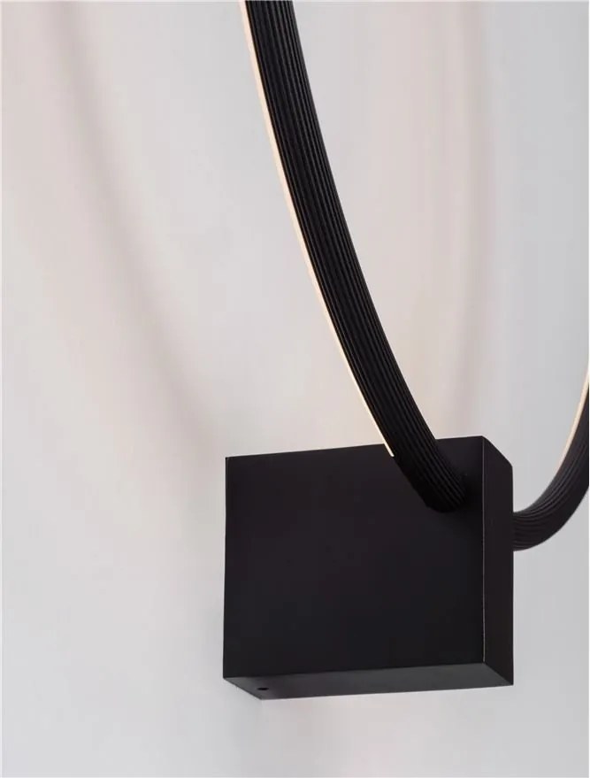 Aplica de perete circulara LED CCT CERCIO 50cm negru