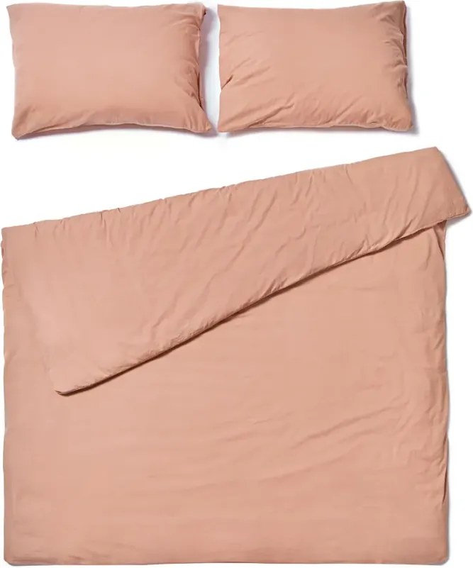 Lenjerie de pat din bumbac CALMORA roz prafuită Dimensiune lenjerie de pat: 2 buc 70 x 90 cm | 200 x 220 cm