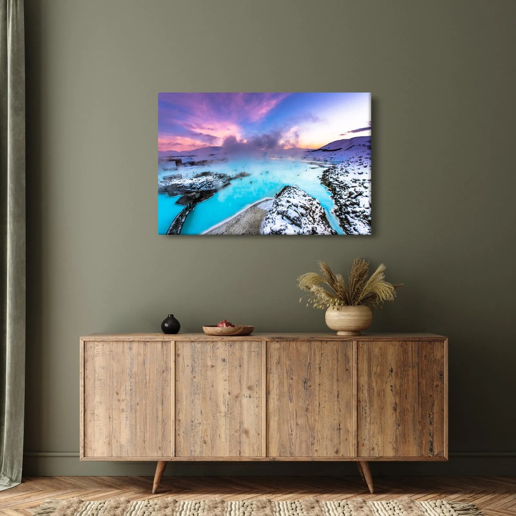 Tablou - Laguna albastră din Islanda (90x60 cm)