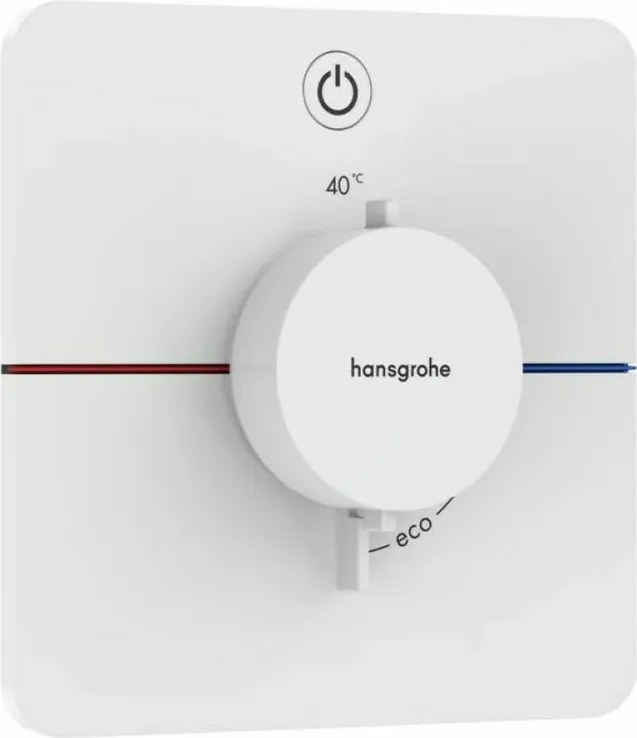 Baterie dus termostatata incastrata alb mat Hansgrohe ShowerSelect Comfort Q 1 functie