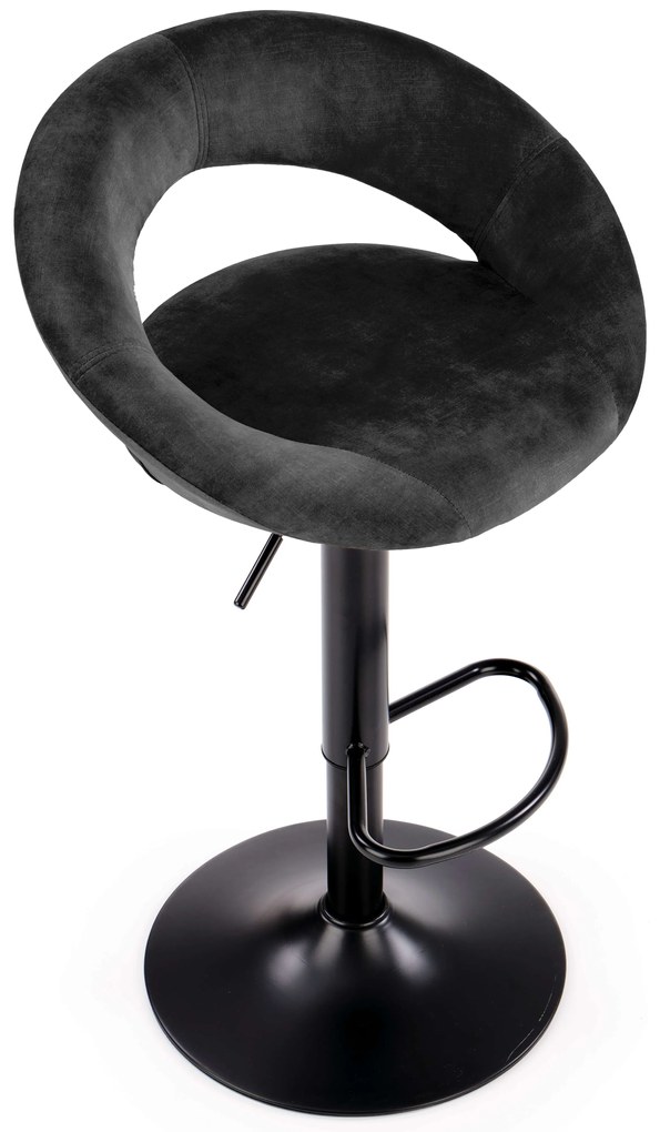 Scaun tip bar Herlinda (negru). 1039563