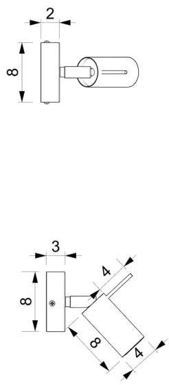 Spot de perete PRESTON 1xGU10/40W/230V roz
