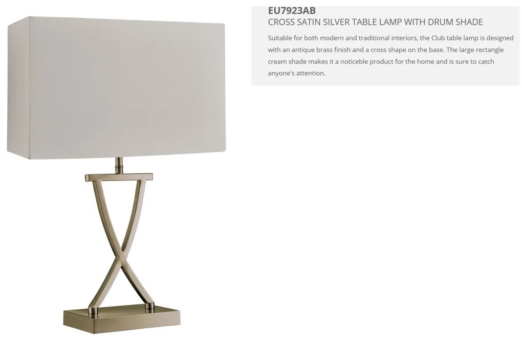 Veioza / Lampa de masa decorativa design modern CLUB EU7923AB SRT