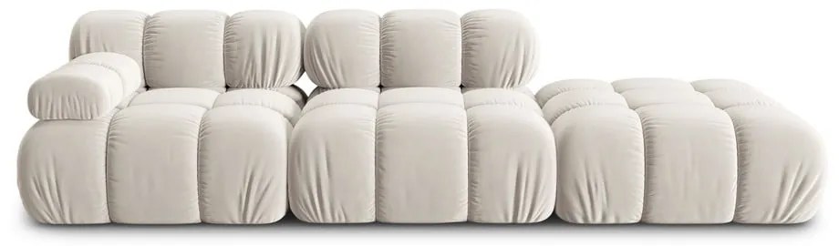 Canapea modulară bej cu tapițerie din catifea 282 cm Bellis – Micadoni