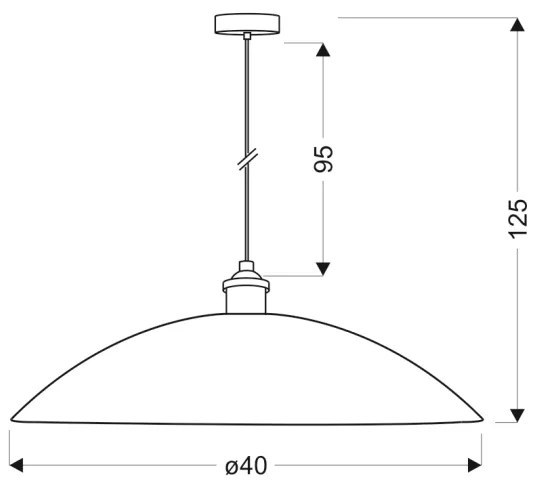 Lustră pe cablu DEXTER 1xE27/60W/230V
