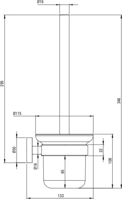 JASMIN Perie de WC finisaj negru ADJ_N711