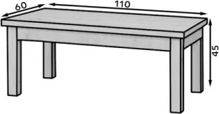 Masă de Cafea, 160x90x75 cm, JANEZ, ADRK Furniture