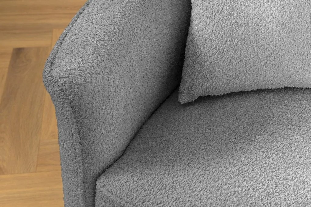 Canapea semicirculara XXL, Tesatura Boucle Gri, ATELIER L 330cm