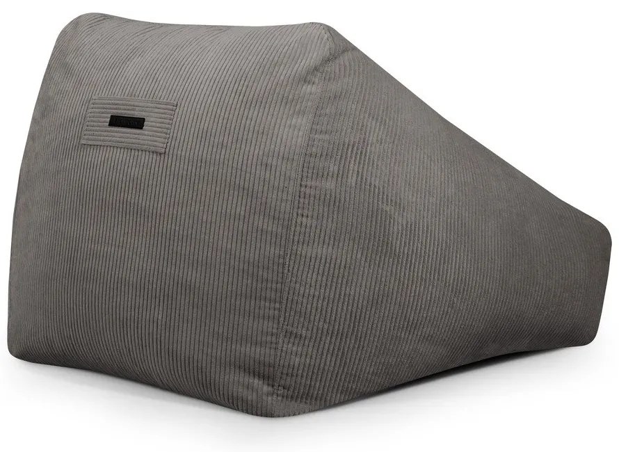 Fotoliu bean bag albastru cu tapițerie din catifea reiată Sofa Snug – SLOWDOWN