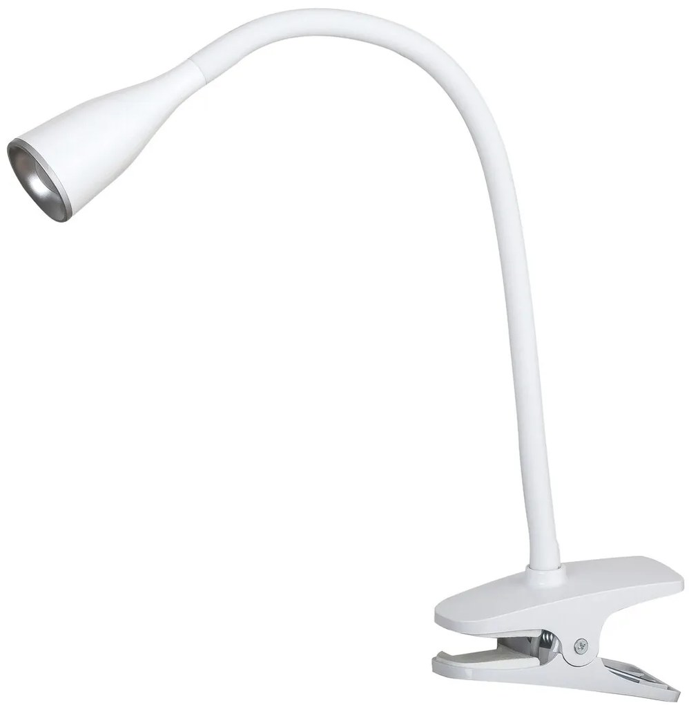Veioza/Lampa LED cu clips/clema de birou Jeff alba