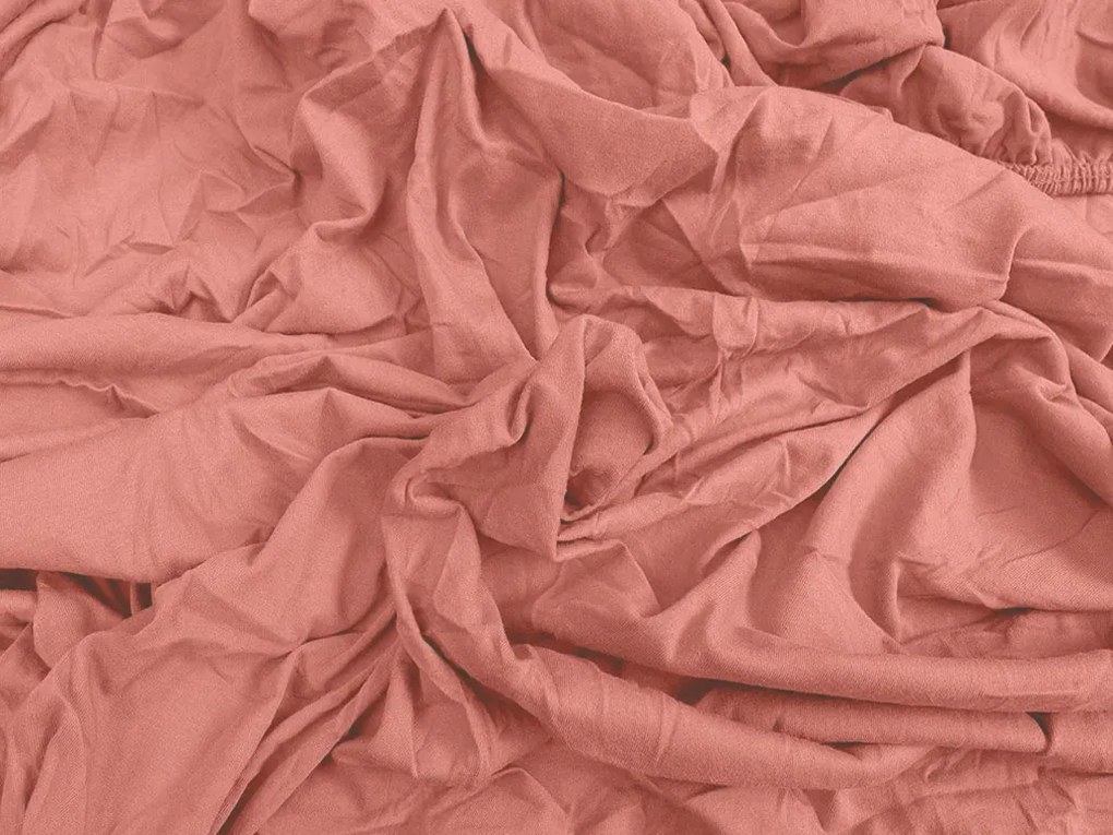 Cearsaf Jersey roz prafuit 90 x 200 cm