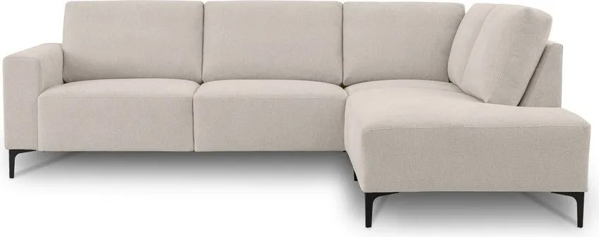 Colțar bej cu tapițerie din chenille (cu colț pe partea dreaptă/în formă de ”L”) Fabian – Scandic