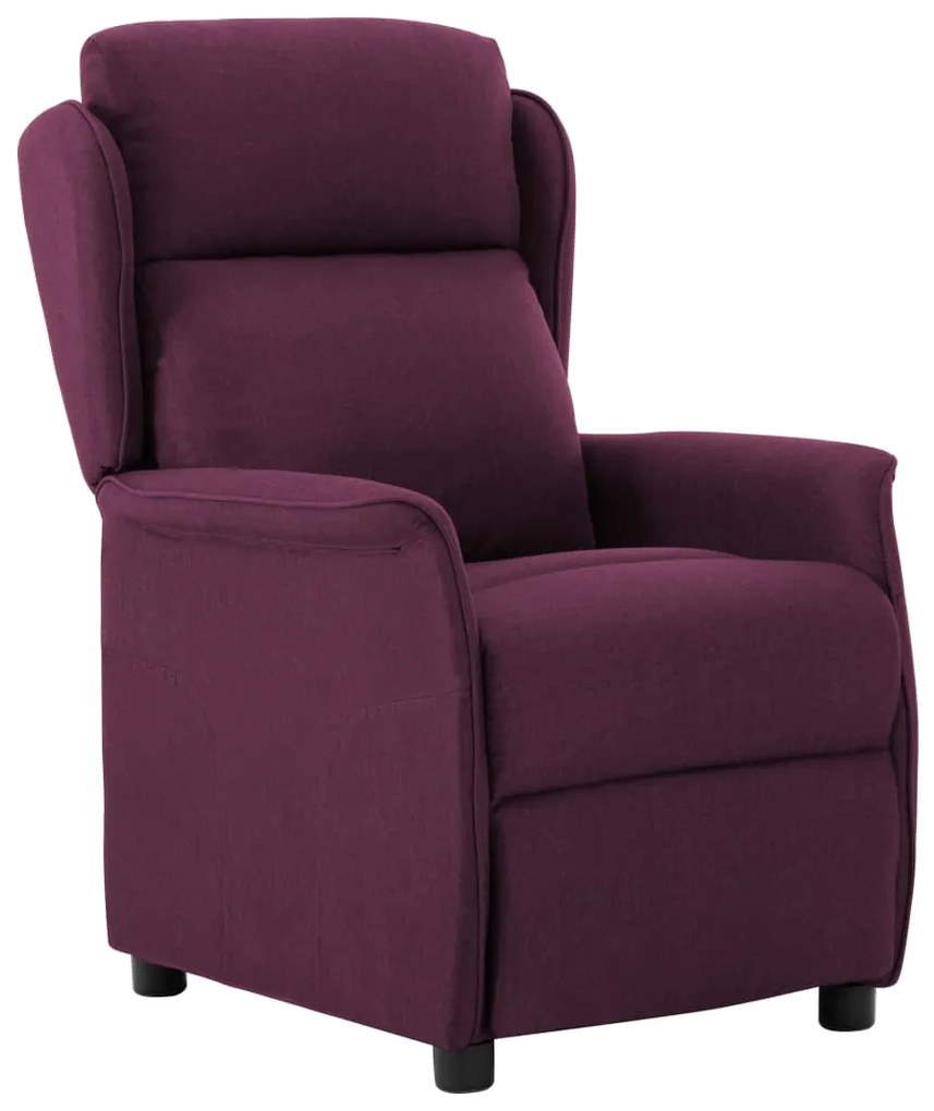 289783 vidaXL Fotoliu rabatabil, violet, material textil