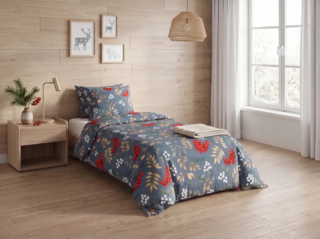 Lenjerie de pat din flanel ROWANBERRY colorata Dimensiune lenjerie de pat: 2 buc 70 x 90 cm | 200 x 220 cm