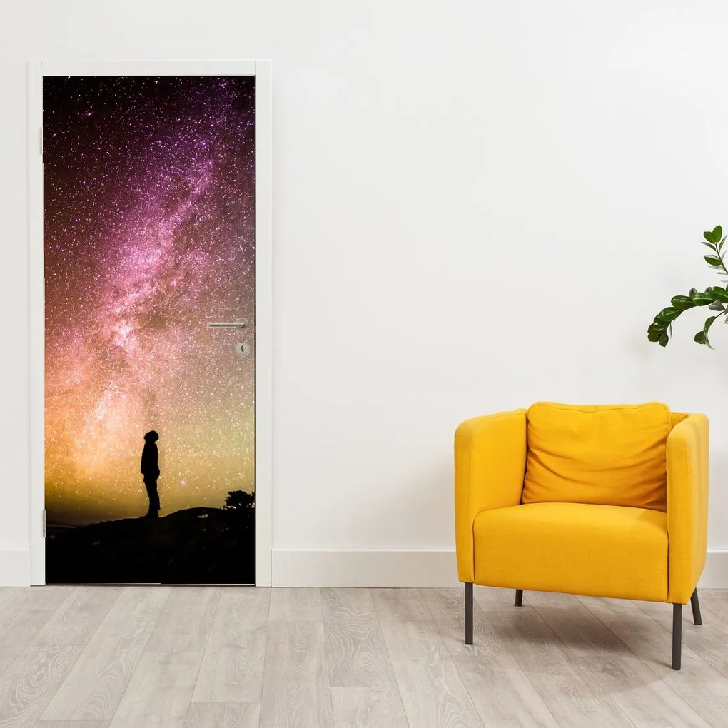 Fototapet pentru ușă - Cer plin de stele (95x205cm)