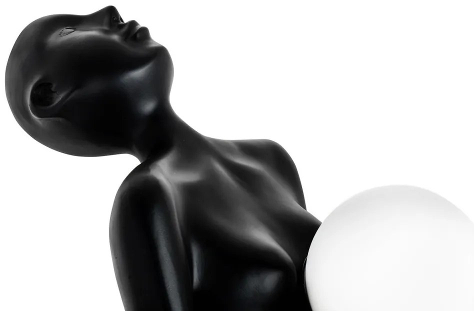 Lampa de podea decorativa cu design original Woman negru