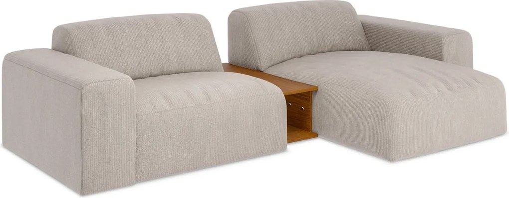 Canapea lemn masiv Tommy, 293 × 69 × 159 cm - Stânga