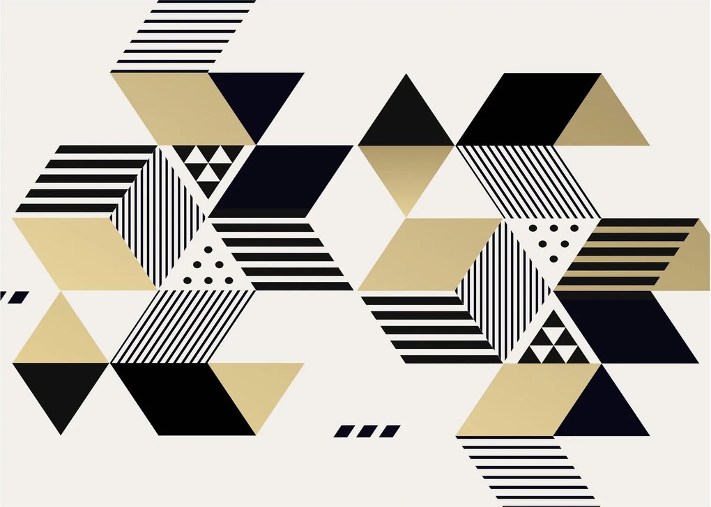 Tablou pe sticlă - Forme geometrice N⁰1 (70x50 cm)