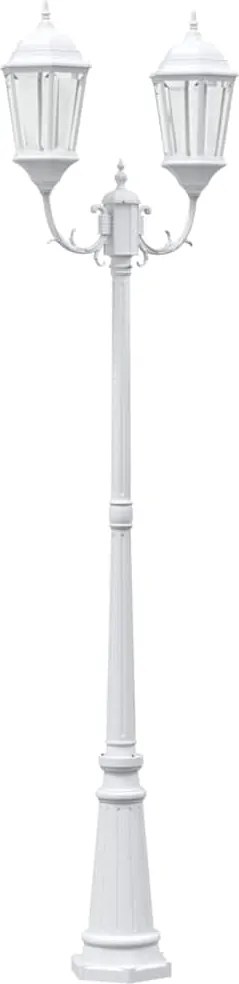 vidaXL Lumina de grădină Alb 68 x 20 x 235 cm Aluminiu și sticlă