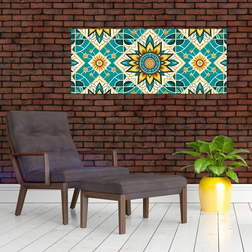 Tablou - Model turcoaz (120x50 cm)