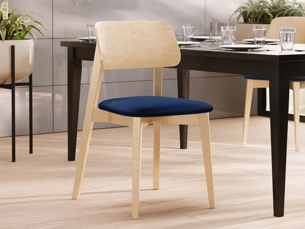 Scaun sufragerie KD 63 (Fag + albastru) . 1103456