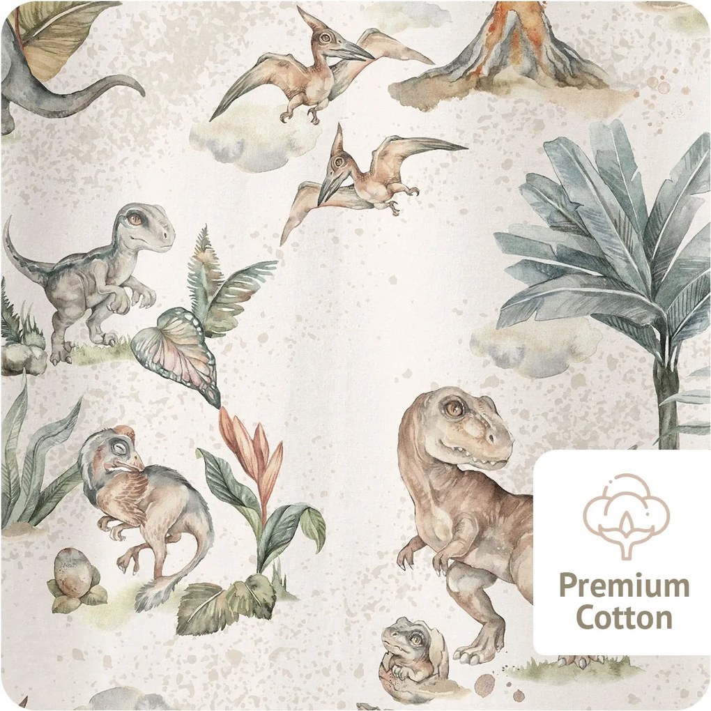 Sac de dormit cu picioare, bumbac 1 Tog,  World of dinosaurs, marimea XS, 74 80, 6-12 luni - BabySteps